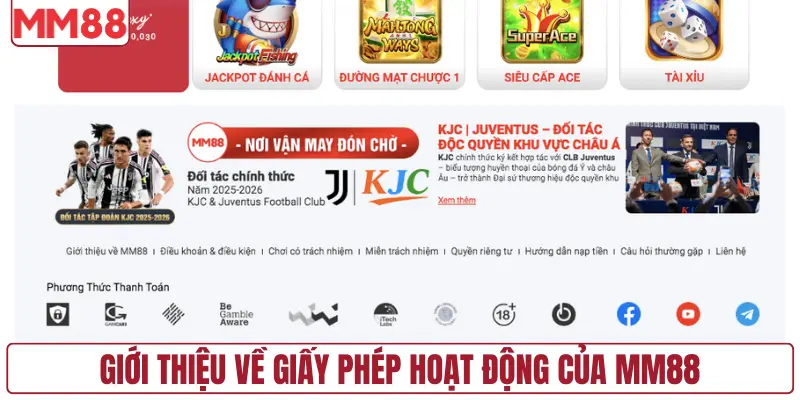 Giới thiệu về giấy phép hoạt động của MM88